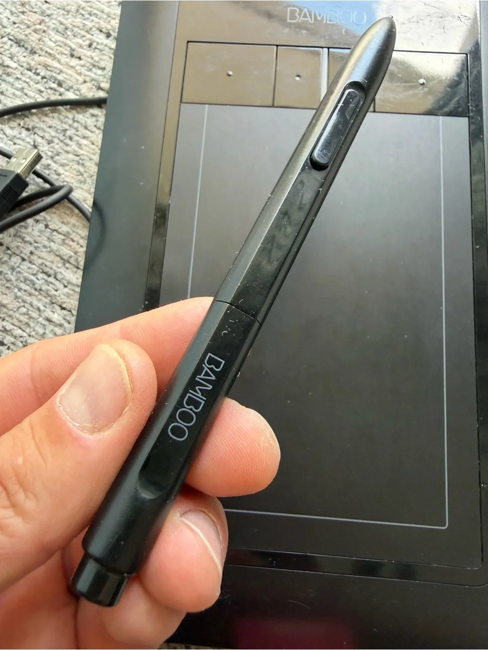 BAMBOO Black Graphics Drawing Tablet with Pen and USB